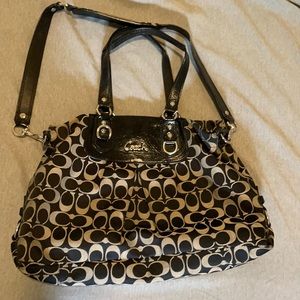 Black and Gray Coach Satchel